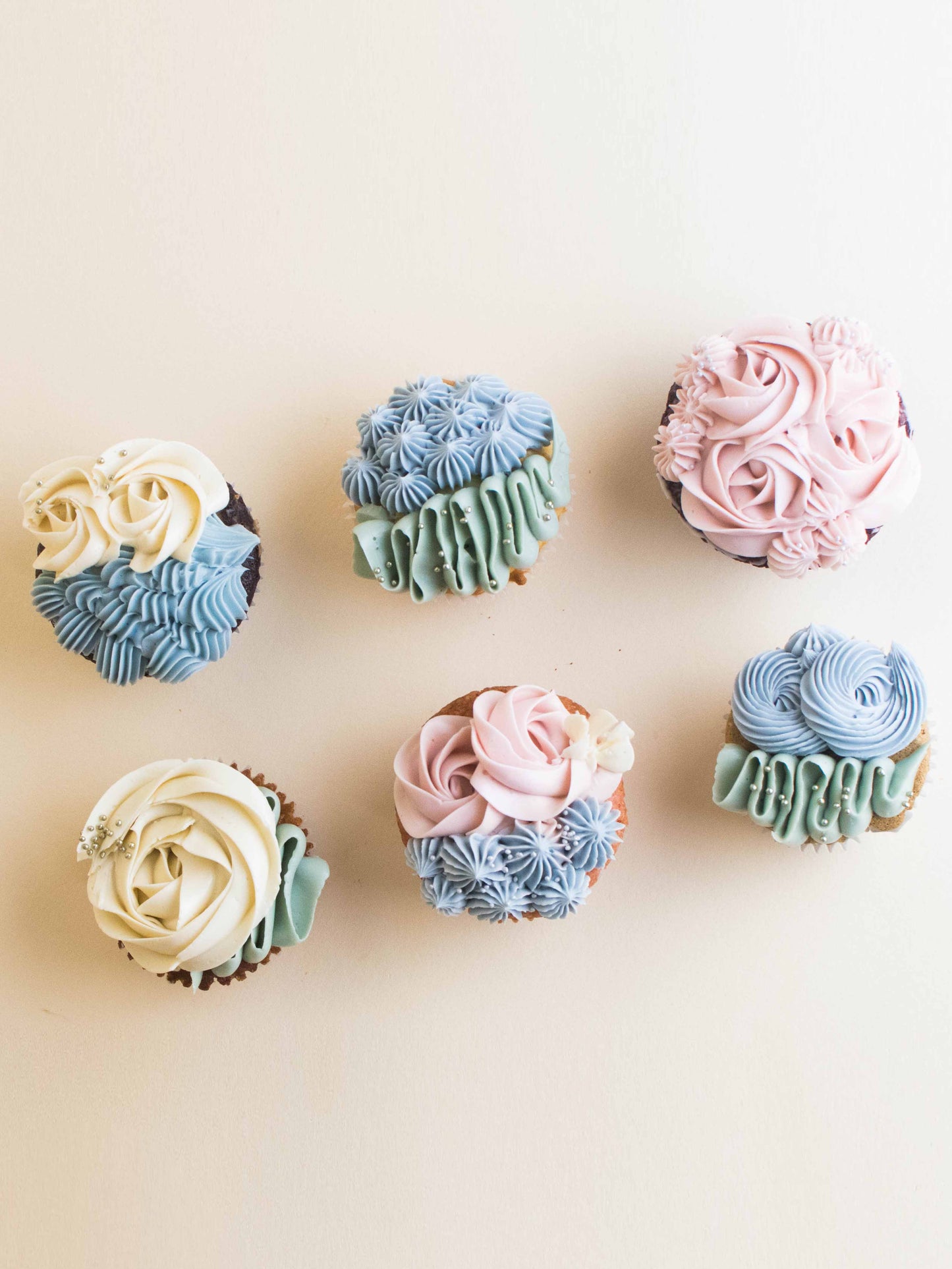 Decorated Cupcakes (Pastel Tones)